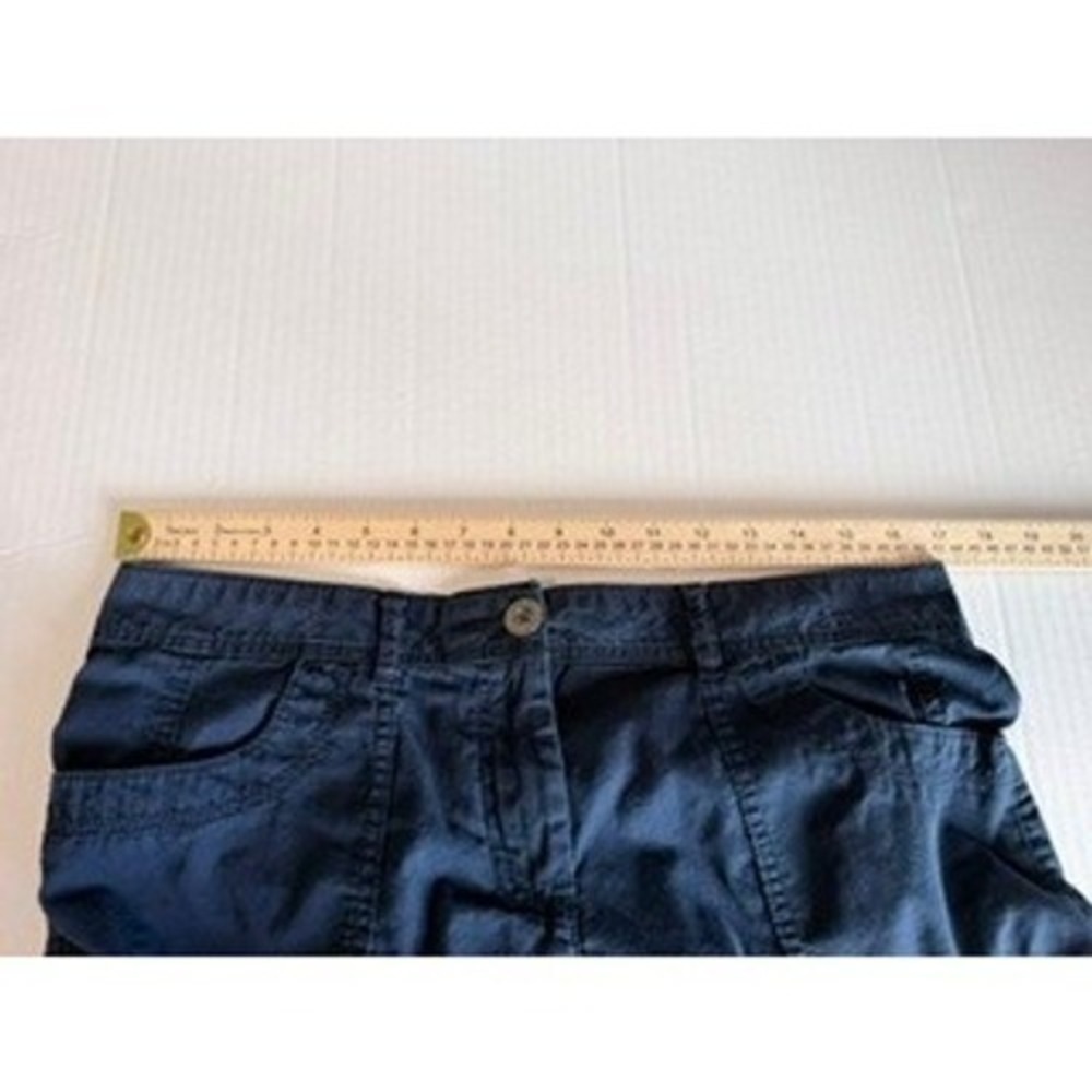Tommy Hilfiger Womens Navy Blue Cotton Cargo Crop Pants Size 10 Straight Leg - Picture 5 of 7